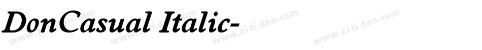 DonCasual Italic字体转换
